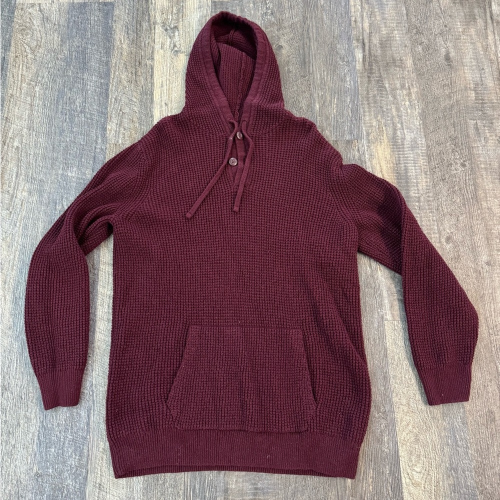 American eagle knit hooded sweater